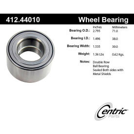 C-Tek Standard Double Row Wheel Bearing, C-Tek 412.44010E C-Tek Standard Double Row Wheel Bearing, C-Tek 412.44010E