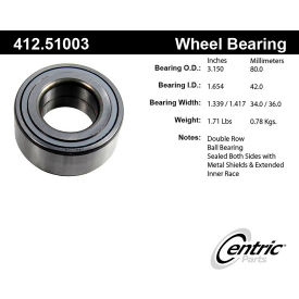 C-Tek Standard Double Row Wheel Bearing, C-Tek 412.51003E C-Tek Standard Double Row Wheel Bearing, C-Tek 412.51003E