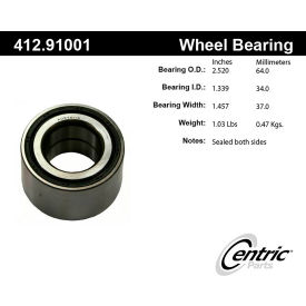 C-Tek Standard Double Row Wheel Bearing, C-Tek 412.91001E C-Tek Standard Double Row Wheel Bearing, C-Tek 412.91001E