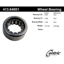 Centric Premium Axle Shaft Bearing, Centric Parts 413.64001