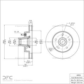 Disc Brake Rotor - Dynamic Friction Company 600-48024