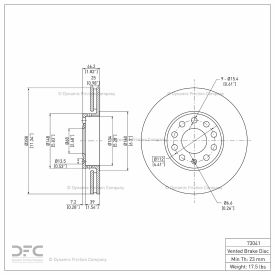 Disc Brake Rotor - Dynamic Friction Company 600-73041