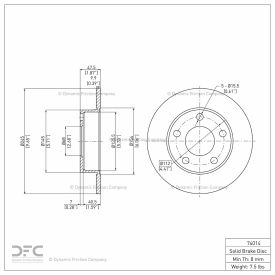 Disc Brake Rotor - Dynamic Friction Company 600-74014