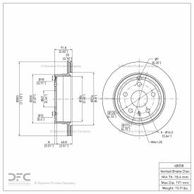 DFC GEOSPEC Coated Rotor - Blank - Dynamic Friction Company 604-48058