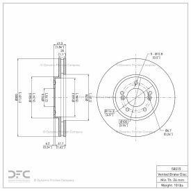 DFC GEOSPEC Coated Rotor - Blank - Dynamic Friction Company 604-58015