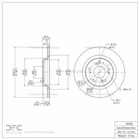 DFC GEOSPEC Coated Rotor - Blank - Dynamic Friction Company 604-59028