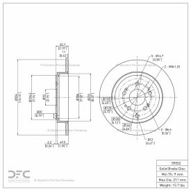 DFC GEOSPEC Coated Rotor - Blank - Dynamic Friction Company 604-59052