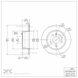 DFC GEOSPEC Coated Rotor - Blank - Dynamic Friction Company 604-63003 DFC GEOSPEC Coated Rotor - Blank - Dynamic Friction Company 604-63003