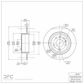 DFC GEOSPEC Coated Rotor - Blank - Dynamic Friction Company 604-65012