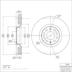 DFC GEOSPEC Coated Rotor - Blank - Dynamic Friction Company 604-73036