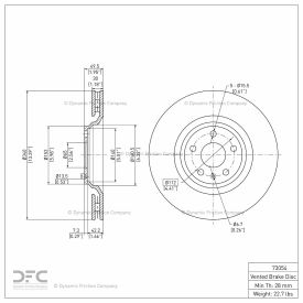 DFC GEOSPEC Coated Rotor - Blank - Dynamic Friction Company 604-73054