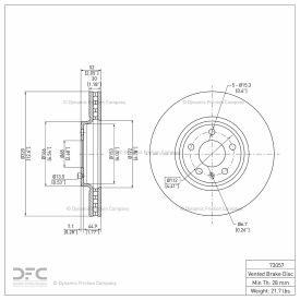 DFC GEOSPEC Coated Rotor - Blank - Dynamic Friction Company 604-73057