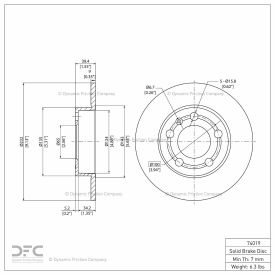 DFC GEOSPEC Coated Rotor - Blank - Dynamic Friction Company 604-74019