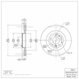 DFC GEOSPEC Coated Rotor - Blank - Dynamic Friction Company 604-80043 DFC GEOSPEC Coated Rotor - Blank - Dynamic Friction Company 604-80043