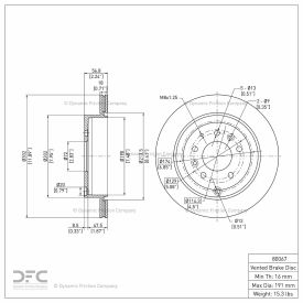DFC GEOSPEC Coated Rotor - Blank - Dynamic Friction Company 604-80067