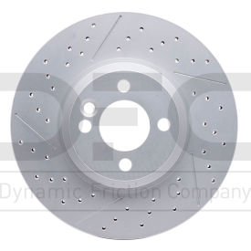 Disc Brake Rotor - Drilled and Slotted - Dynamic Friction Company 630-32006 Disc Brake Rotor - Drilled and Slotted - Dynamic Friction Company 630-32006