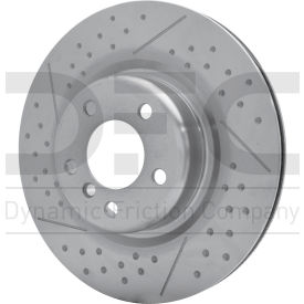 Disc Brake Rotor - Dimpled and Slotted - Dynamic Friction Company 640-31113