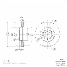 DFC Hi- Carbon Alloy GEOMET Coated - Dynamic Friction Company 900-46038 DFC Hi- Carbon Alloy GEOMET Coated - Dynamic Friction Company 900-46038