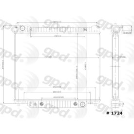 Radiator, Global Parts 1724C Radiator, Global Parts 1724C