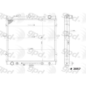 Radiator, Global Parts 2057C Radiator, Global Parts 2057C