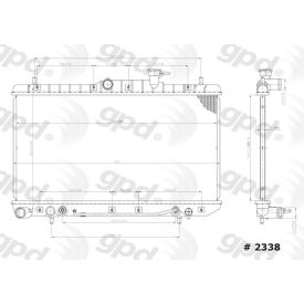 Radiator, Global Parts 2338C Radiator, Global Parts 2338C