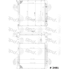 Radiator, Global Parts 2481C