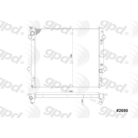 Radiator, Global Parts 2690C Radiator, Global Parts 2690C