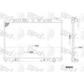 Radiator, Global Parts 2692C Radiator, Global Parts 2692C