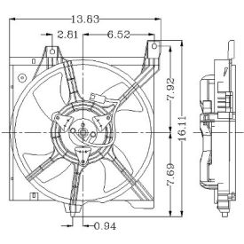 Engine Cooling Fan Assembly, Global Parts 2811255