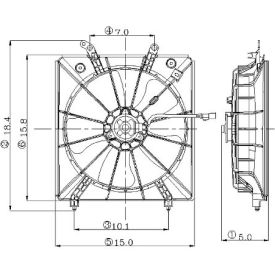 Engine Cooling Fan Assembly, Global Parts 2811308 Engine Cooling Fan Assembly, Global Parts 2811308