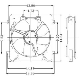 Engine Cooling Fan Assembly, Global Parts 2811355