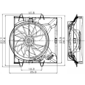 Engine Cooling Fan Assembly, Global Parts 2811479