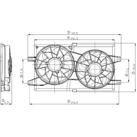 Engine Cooling Fan Assembly, Global Parts 2811549 Engine Cooling Fan Assembly, Global Parts 2811549