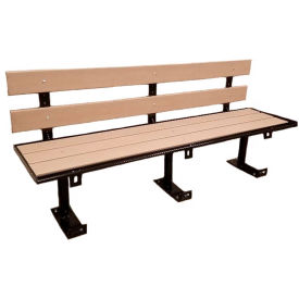 Prisoner Bench 6-ft.ADA Composite Lumber Seating With Backrest - Putty Prisoner Bench 6-ft.ADA Composite Lumber Seating With Backrest - Putty