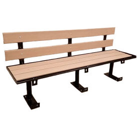Prisoner Bench 7-ft.ADA Composite Lumber Seating With Backrest - Putty