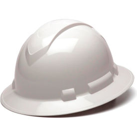 Ridgeline Full Brim Hard Hat 6-Point Ratchet Suspension - White