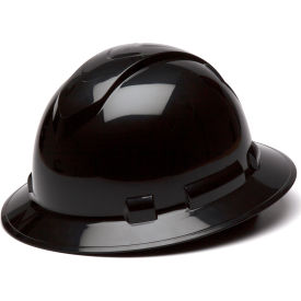 Ridgeline Full Brim Hard Hat Black 4-Point Ratchet Suspension