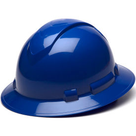 Ridgeline Full Brim Hard Hat Blue Full Brim 4-Point Ratchet Suspension