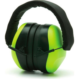 Low Profile Foldaway Earmuffs Hi-Vis Lime NRR 26dB Individually Packaged