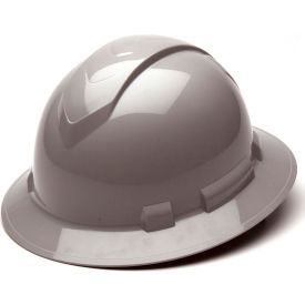 Ridgeline Full Brim Hard Hat Gray 4-Point Ratchet Suspension