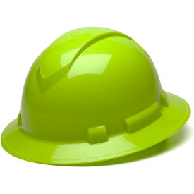 Ridgeline Full Brim Hard Hat Hi-Vis Lime Full Brim 4-Point Ratchet Suspension