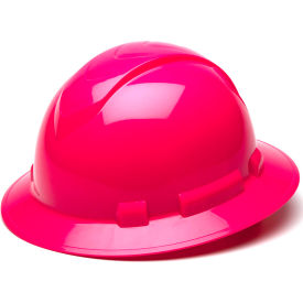 Ridgeline Full Brim Hard Hat Hi-Vis Pink Full Brim 4-Point Ratchet Suspension