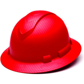 Ridgeline Full Brim Hard Hat Mate Red Pattern 4-Point Ratchet Suspension