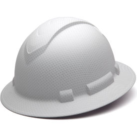 Ridgeline Full Brim Hard Hat Matte White Graphite Pattern 4-Point Ratchet Suspension