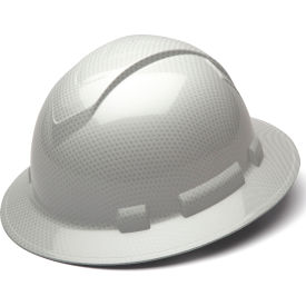 Ridgeline Full Brim Hard Hat Shiny White Graphite Pattern 4-Point Ratchet Suspension