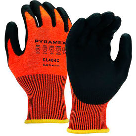 Polyurethane HPPE HiVis Orange Liner A4 Cut-Resistant Gloves Size XL