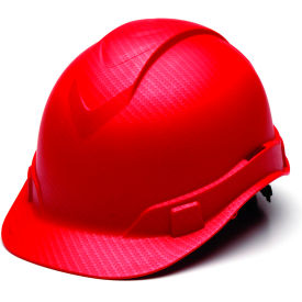 Ridgeline Cap Style Hard Hat Matte Red Pattern 4-Point Ratchet Suspension