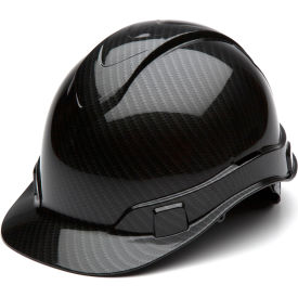 Ridgeline Cap Style Hard Hat Shiny Black Graphite Pattern 4-Point Ratchet Suspension