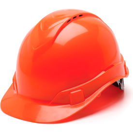 Ridgeline Vented Cap Style Hard Hat Hi-Vis Orange 4-Point Ratchet Suspension