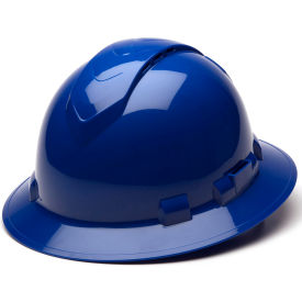 Ridgeline Vented Full Brim Hard Hat Blue Pattern 4-Point Ratchet Suspension